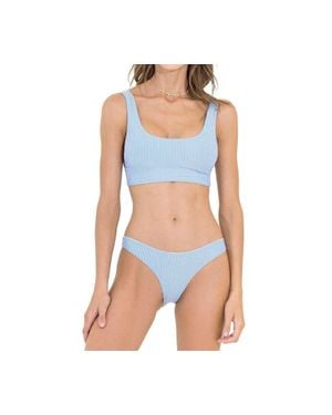 Maaji Flirt Thin-Side Bikini Bottom - Blue
