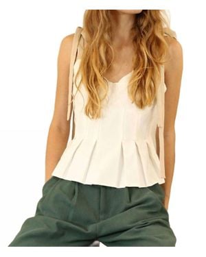 Mulla Bow Tie Strap Two-Tone Tank - Green