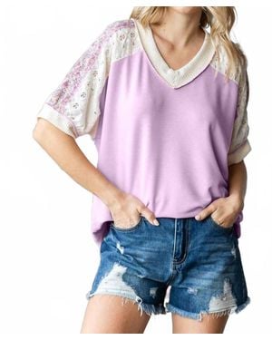 7Th Ray French Terry Top - Purple