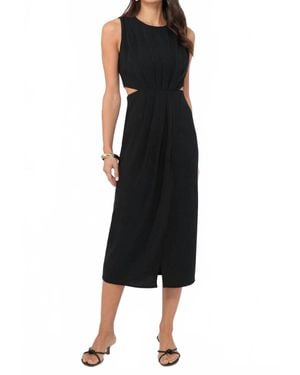 Greylin Ednis Side Cut Out Midi Dress - Black