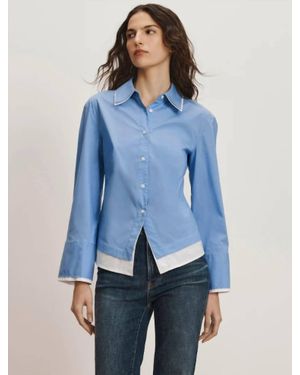 Veronica Beard Bonnie Button-Down Shirt - Blue