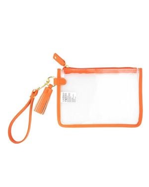 Capri Designs Game Day Clear Tassel Wristlet - Orange