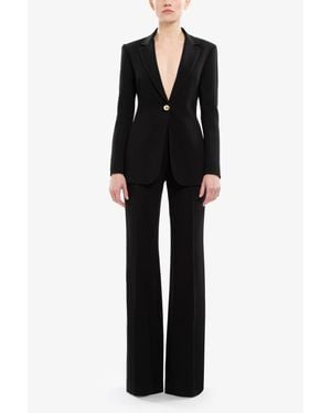 Saiid Kobeisy Jet Crepe Tailored Jacket - Black