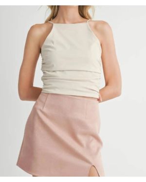 Sadie & Sage On Point Ruched Knit Tank - Gray
