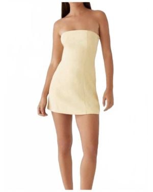 Oh Polly Strapless Mini Dress - Natural