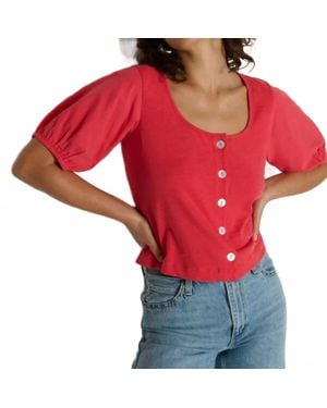 Nation Ltd Alma Cropped Top - Red