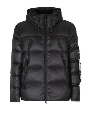 OUTHERE High-Collar Ripstop Hooded Down Jacket - Black