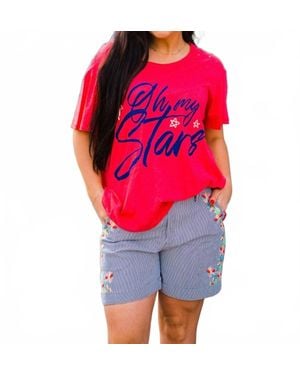 Layerz Clothing Oh My Stars Tee - Red