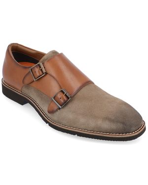 Thomas & Vine Artemis Chisel Toe Double Monk Strap - Brown