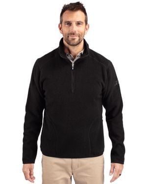Cutter & Buck Cascade Eco Fleece Quarter Zip Jacket - Black