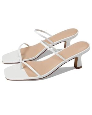 FARYL by Farylrobin Aria Sandal Leather Kitten Heel Gal1102 - White