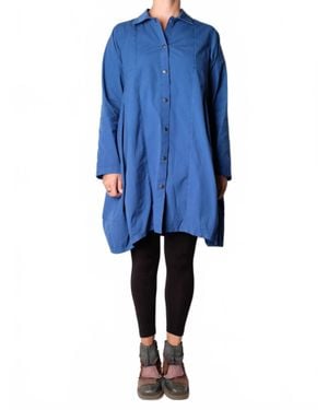 Gerties Darted Coat - Blue