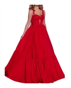 Jovani Sweetheart Corset Ballgown - Red