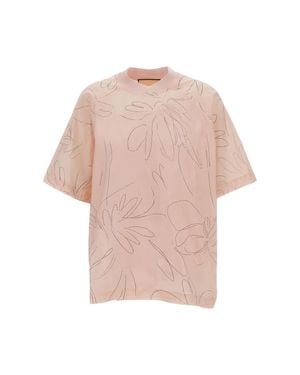 Plan C Short Sleeves Cotton Top - Pink