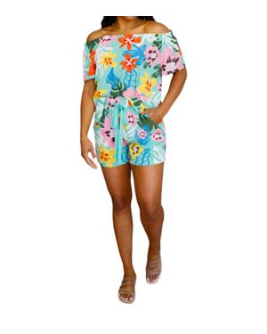 Cotton Bleu Hawaii's Finest Floral Top - Blue