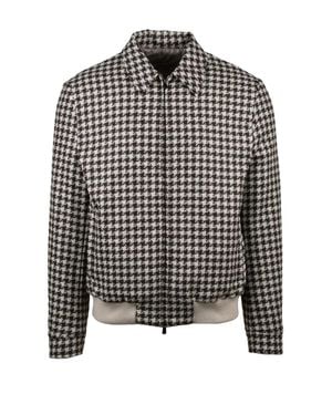Luigi Borrelli Napoli Wool-Blend Aviator Jacket - Black