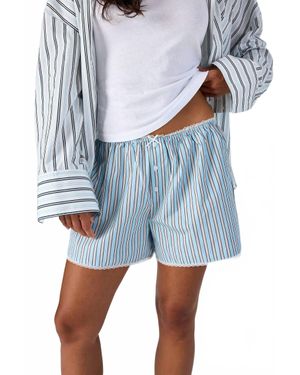 Asher Luna Poplin Shorts - Blue