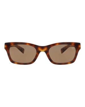 dunhill Square-Frame Recycled Acetate Sunglasses - Brown