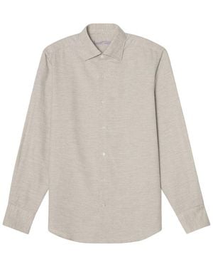 Robert Talbott Morgan Luxe Flannel Shirt - White