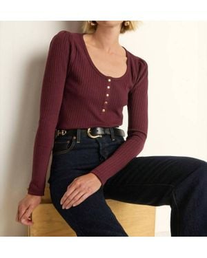 Nation Ltd Reeva Henley Top - Purple