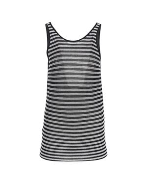 Alexander Wang Knit-Striped Tank Top - Black