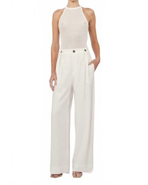 NonChalant Label Vera Pant - White
