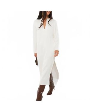 Saint Art Isabel Long Sleeve Dress - White