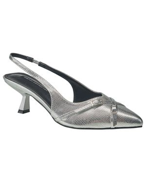 French Connection Buckles Slingback Pumps - Metallic