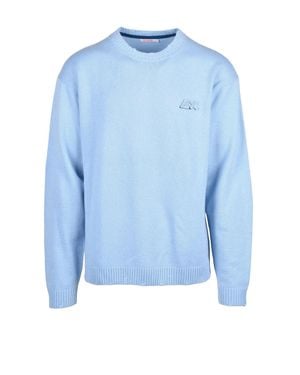 Sun 68 Light Merino-Cashmere Crewneck Sweater - Blue