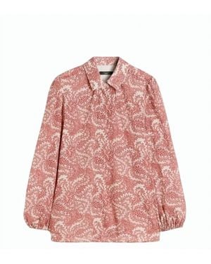 Weekend Pure Cotton Voile Puff Sleeve Shirt - Pink