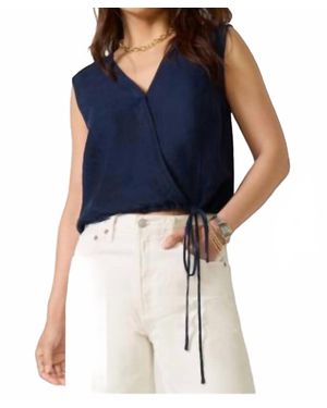 Caydn Kyle Wrap Top - Blue