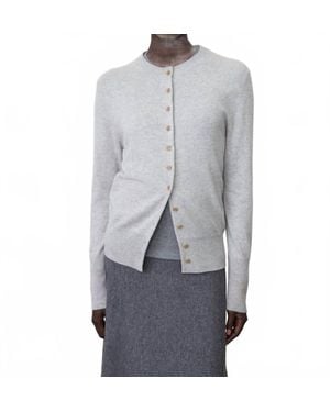 Lisa Yang Nellia Ribbed-Knit Cardigan - Gray