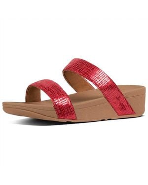 Fitflop Lottie Chainprint Slide - Red