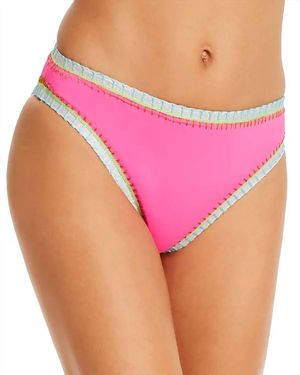 Platinum Swimwear Stitched Scoop Bikini Bottoms - Purple