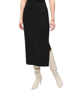 Joseph Ribkoff Sweater Knit Midi Skirt - Black