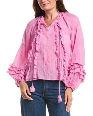 ANNA KAY Elenore Boho Blouse - Red