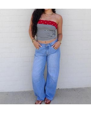 Pretty Garbage The Pop Tube Top - Blue