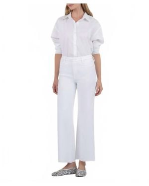 Kut From The Kloth Meg High Rise Wide Leg Denim Pants - White