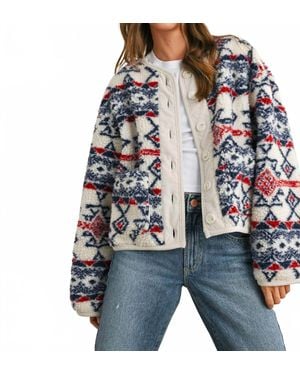 Buttermelon Cora Fleece Long Sleeve Jacket - Gray