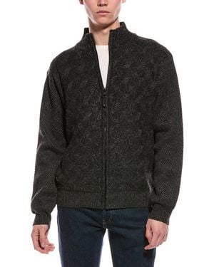 Point Zero Semi Fit Zip Mock Neck Sweater - Black