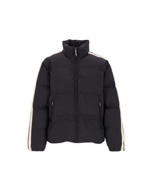 Palm Angels Quilted Sleeve Stripe Down Jacket - Blue