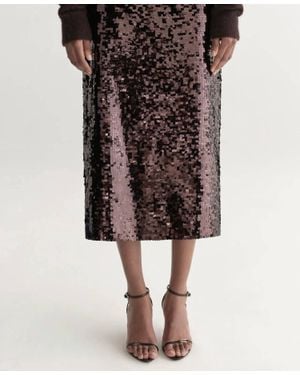 A.L.C. Kali Sequin Midi Skirt - Red