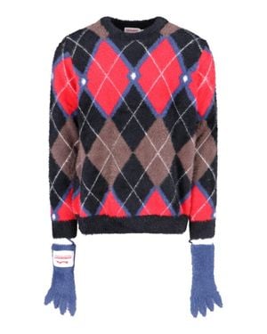 Charles Jeffrey Fluffy Gloves Sweater - Red