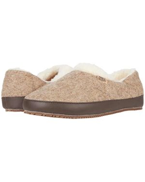 Freewaters Norah Slipper Oatmeal Llama Faux Fur Lined Slip-On Gal1627 - Natural