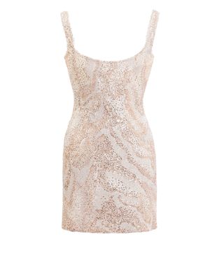 Saiid Kobeisy Embroidered Mini Dress - Brown