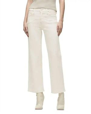 Hudson Jeans Rosie High Rise Wide Leg Ankle With Curved Yoke Jeans - Natural