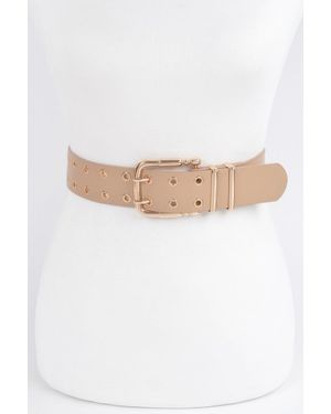 Fashnzfab Faux Leather Belt - White