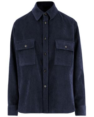 F.it Boxy Corduroy Flap Shirt - Blue