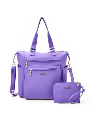 Baggallini Trifecta Convertible Backpack With Rfid Wristlet - Purple