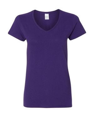 Gildan Heavy Cotton V-Neck T-Shirt - Purple